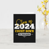 Klasse van 2024 Count Down Fun Afstudeerder 2022 E Kaart (Gele Bloem)