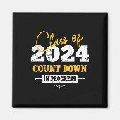 Klasse van 2024 Count Down Fun Afstudeerder 2022 E Magneet (Voorkant)