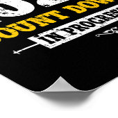 Klasse van 2024 Count Down Fun Afstudeerder 2022 E Poster (Hoek)