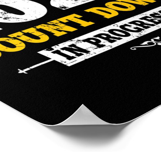 Klasse van 2024 Count Down Fun Afstudeerder 2022 E Poster (Hoek)