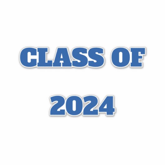 Klasse van 2024 Custom Jaar Jongens Meisjes Kleur  Sticker (Voorkant)