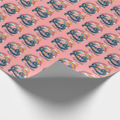 Klasse van 2024 Custom Name Rainbow Wrapping Paper Cadeaupapier (Hoek)