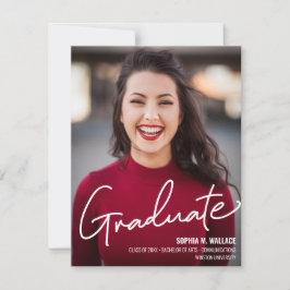 Klasse van 2024 custom University Afstuderen Foto Aankondiging