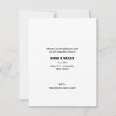 Klasse van 2024 custom University Afstuderen Foto Aankondiging (Achterkant)