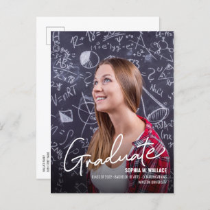 Klasse van 2024 Custom University Afstuderen Foto Aankondigingskaart