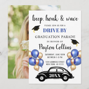 Klasse van 2024 DRIVE DOOR FOTO'S Graduation Party Kaart