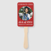 Klasse van 2024 eenvoudig Afstuderen foto modern Handwaaier (Voorkant)