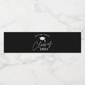Klasse van 2024 Eenvoudig Afstuderen Waterfles Etiket (Enkel label)