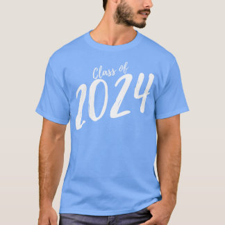 Klasse van 2024 Eenvoudige Typografie 2024 Ontwerp T-shirt