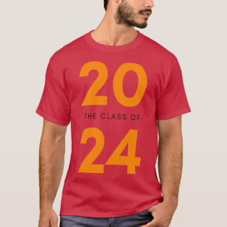 Klasse van 2024 Eenvoudige Typografie 2024 Ontwerp T-shirt