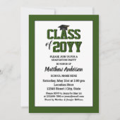 Klasse van 2024 Elegant Bos Groen Afstuderen Kaart (Voorkant)