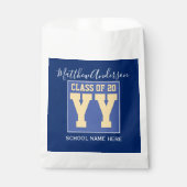 Klasse van 2024 Elegant Royal Blue & Gold Afstuder Bedankzakje (Voorkant)