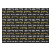 Klasse van 2024 en Graduate's Naam Zwart Wit Goud Tafelkleed (Voorkant (Horizontaal))