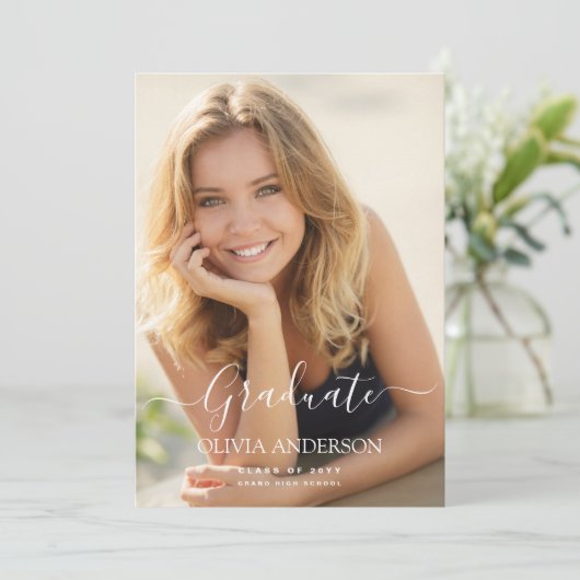 Klasse van 2024 Foto Afstuderen Aankondiging (Staand voorkant)