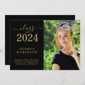 Klasse van 2024 Foto Afstuderen Aankondiging (Voorkant / Achterkant)