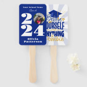 Klasse van 2024 Foto gepersonaliseerd Handwaaier (Voorkant en achterkant)