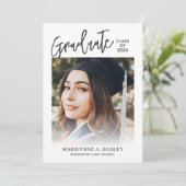 Klasse van 2024 Foto Overlay Afstuderen Aankondiging (Staand voorkant)