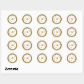 Klasse van 2024 Gold Afstuderen Envelope Seal Ronde Sticker (Vel)