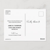 Klasse van 2024 Gold and Black Afstuderen Aankondi Briefkaart (Achterkant)