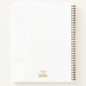 Klasse van 2024 Gold Script Afstuderen Gast Notitieboek (Achterkant)