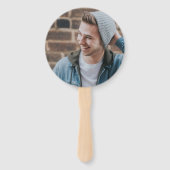 Klasse van 2024 goud wit confetti Afstuderen foto Handwaaier (Achterkant)