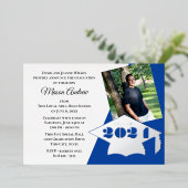 Klasse van 2024 Graduation Cap Folie Invitation Folie Uitnodiging (Staand Voorkant)