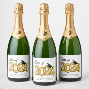 Klasse van 2024 Graduation Party Sparkling Wijnetiket