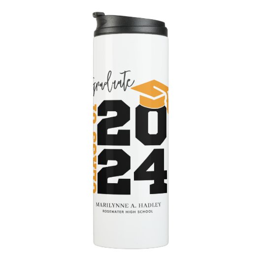 Klasse van 2024 Graduation Party Thermosbeker (Geroteerd rechts)