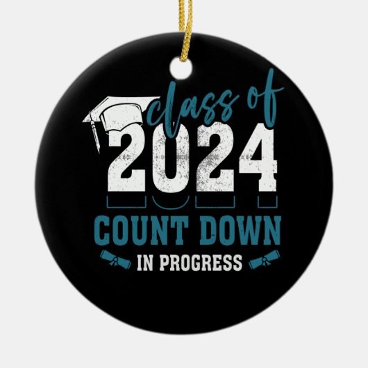 Klasse van 2024 Grafiek 2022 Eerste Afstudeerder Keramisch Ornament (Voorkant)