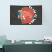 Klasse van 2024 Grappig Afstuderen Bigfoot Retro G Spandoek (Beurs)