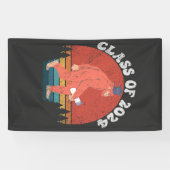 Klasse van 2024 Grappig Afstuderen Bigfoot Retro G Spandoek (Horizontaal)