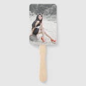 Klasse van 2024 Groen Zwart & Goud Afstuderen Foto Handwaaier (Achterkant)