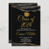 Klasse van 2024 High School Afstuderen Kaart (Voorkant / Achterkant)