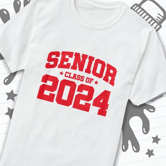 Klasse van 2024 High School Afstuderen Senior 2024 T-shirt