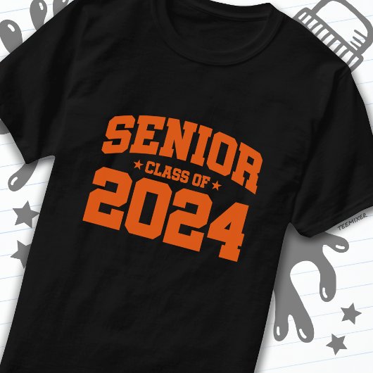 Klasse van 2024 High School Afstuderen Senior 2024 T-shirt