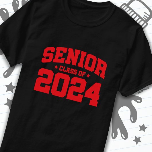 Klasse van 2024 High School Afstuderen Senior 2024 T-shirt