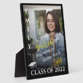 Klasse van 2024 Keep Shining Quote Photo Afstudere Fotoplaat (Zijkant)