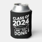 Klasse van 2024 Klaar Afstuderen Grappig Afstudere Blikjeskoeler (Blikje Voorkant)