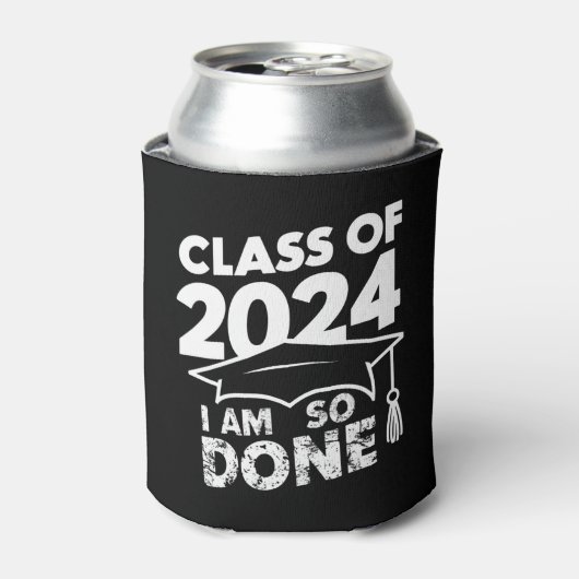 Klasse van 2024 Klaar Afstuderen Grappig Afstudere Blikjeskoeler (Blikje Voorkant)