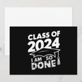 Klasse van 2024 Klaar Afstuderen Grappig Afstudere Kaart (Voorkant / Achterkant)