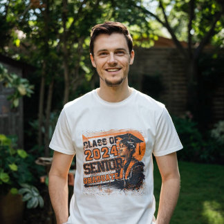 Klasse van 2024 middelbare school afstuderen gesch t-shirt