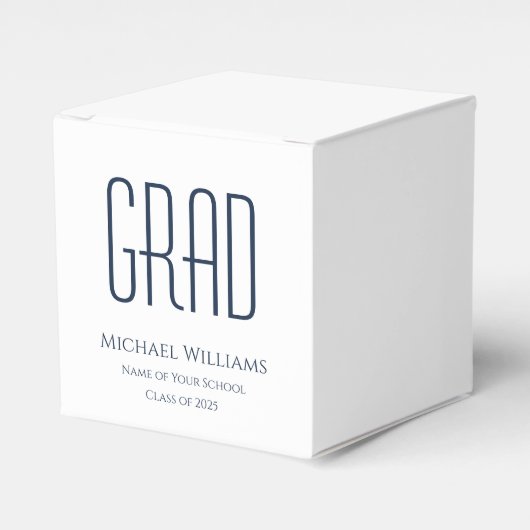 Klasse van 2024 Minimalistische Graduation Party Bedankdoosjes (Voorkant Zijde)