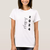 Klasse van 2024 Modern Afstuderen T-shirt (Voorkant)
