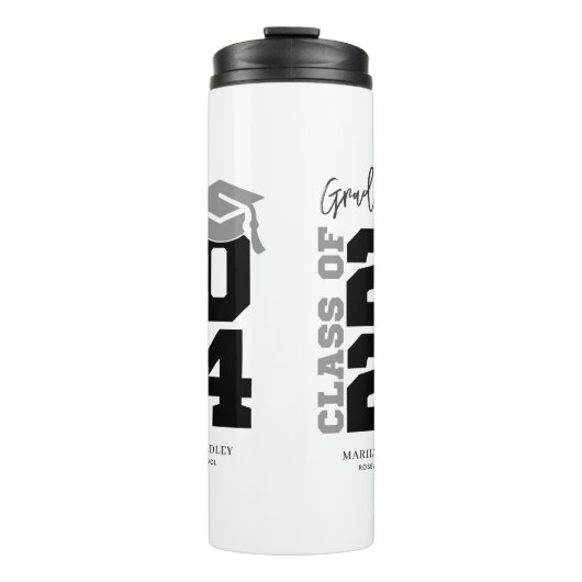 Klasse van 2024 Modern Afstuderen Thermosbeker (Voorkant)