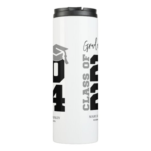 Klasse van 2024 Modern Afstuderen Thermosbeker (Achterkant)
