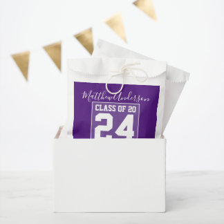 Klasse van 2024 Modern Royal Paarse Graduation Par Bedankzakje