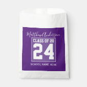 Klasse van 2024 Modern Royal Paarse Graduation Par Bedankzakje (Voorkant)