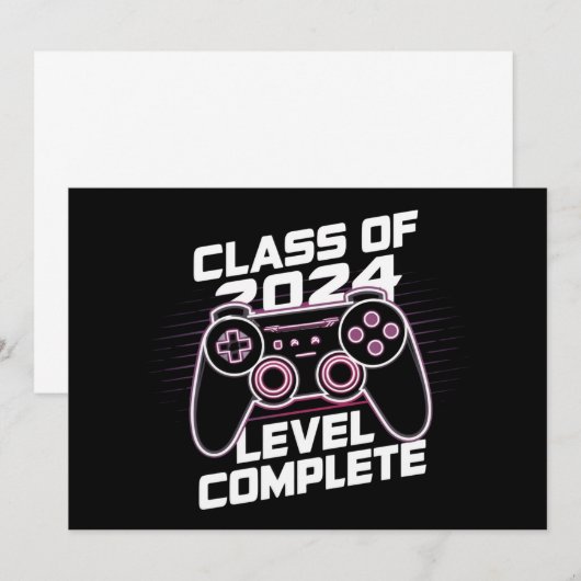Klasse van 2024 niveau compleet senior Afstuderen Kaart (Voorkant / Achterkant)