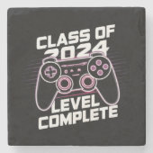 Klasse van 2024 niveau compleet senior Afstuderen Stenen Onderzetter (Voorkant)