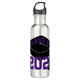 Klasse van 2024 Paarse Afstudeerder Pet Waterfles